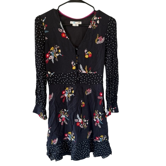 Boden Black Floral Ivy Dress - Picture 8 of 9